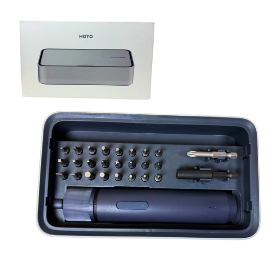 Cordless Electric Screwdriver Set 3.6V with 25 Magnetic Bits, LED Light & Adjustable Torque