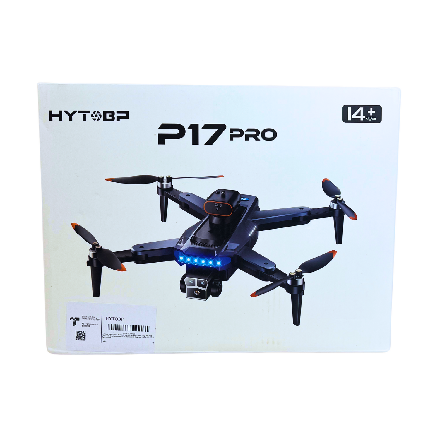 HYTOBP P17 GPS Drone – 4K Camera, 5G Transmission, 3 Batteries, Brushless Motor