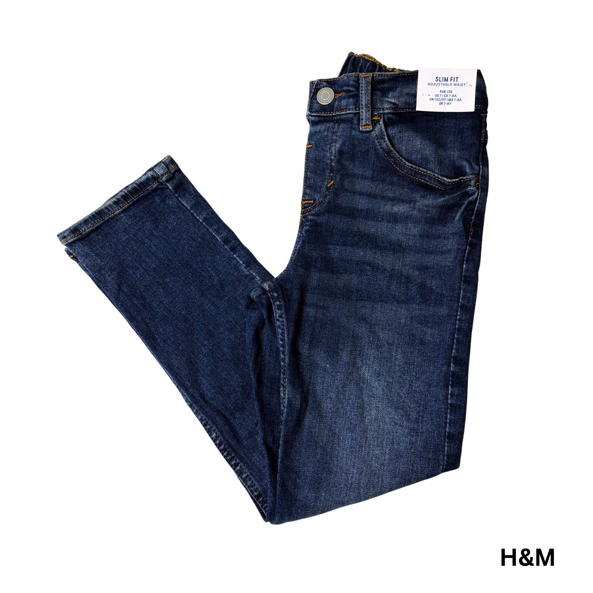 Boys Blue Slim Fit Jeans – Size 7 – Adjustable Waist