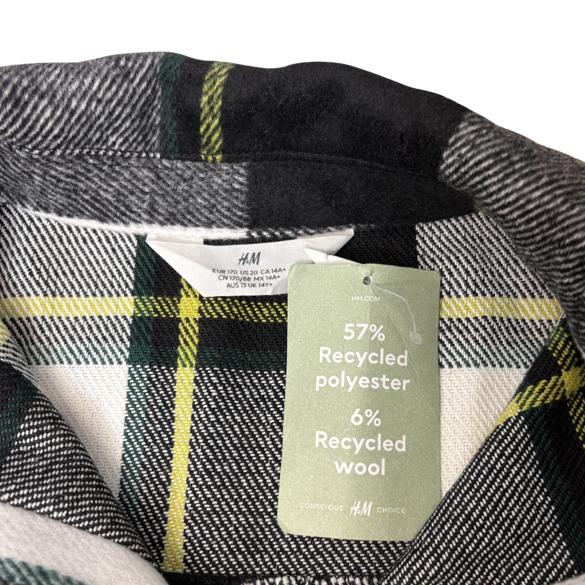 Kids Checked Cotton Flannel Shacket – Size 14Y+