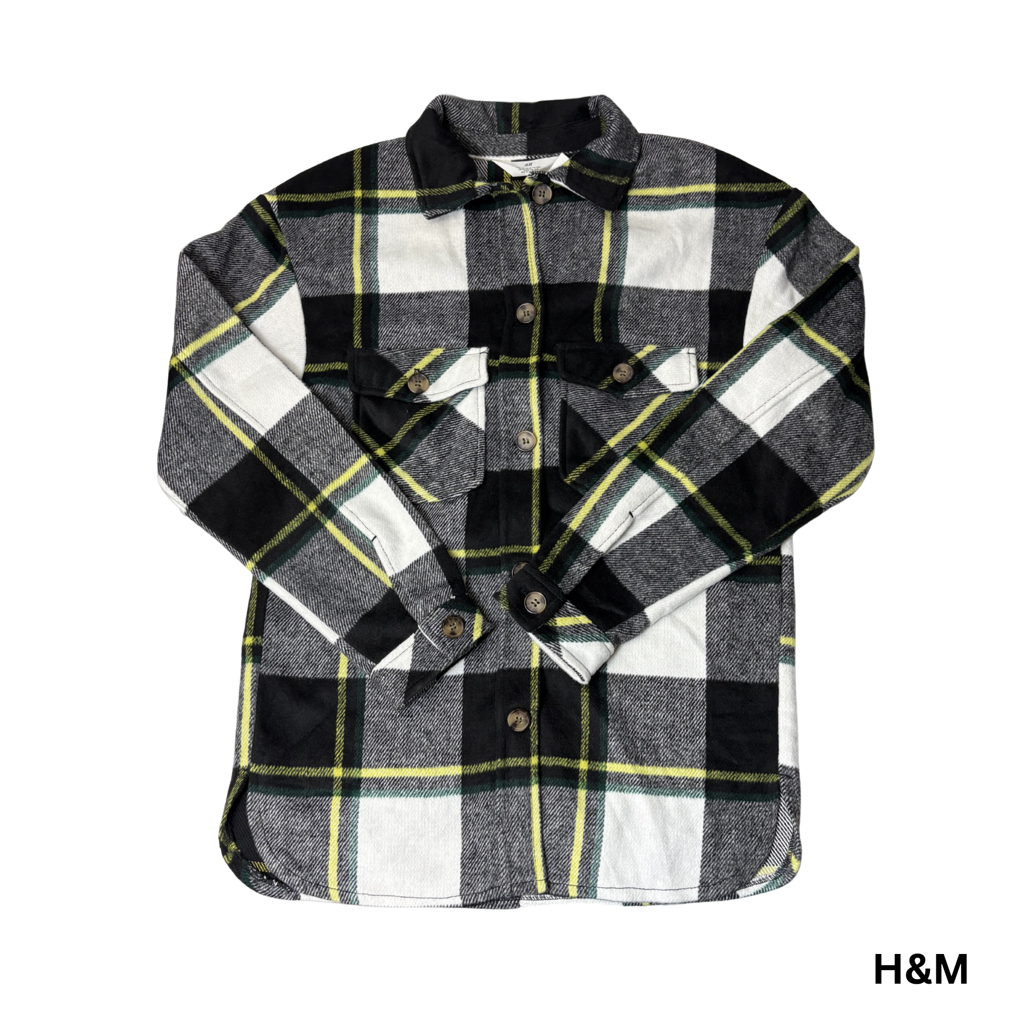 Kids Checked Cotton Flannel Shacket – Size 14Y+