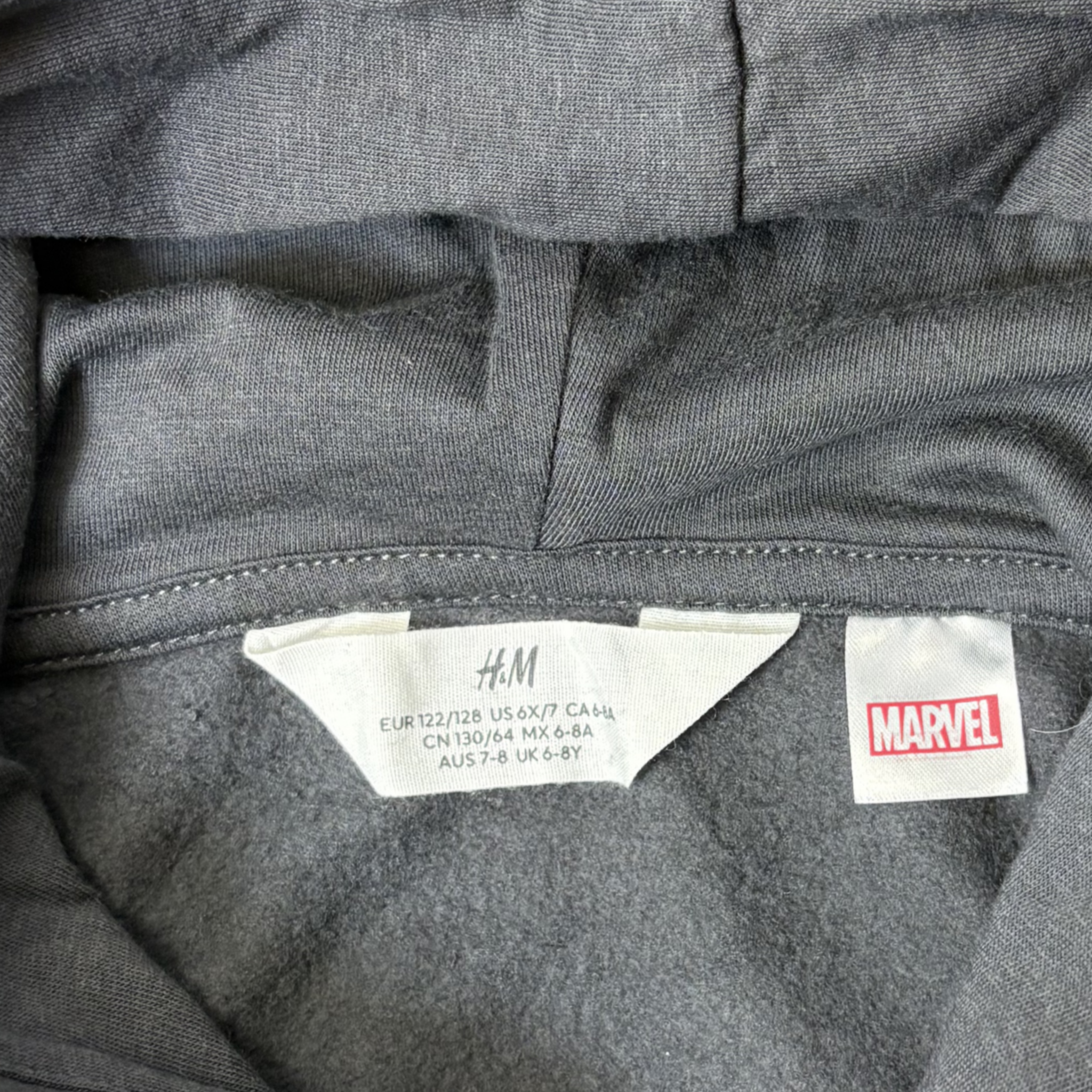 Boys Grey Marvel Avengers Pullover Hoodie – Size 6X/7