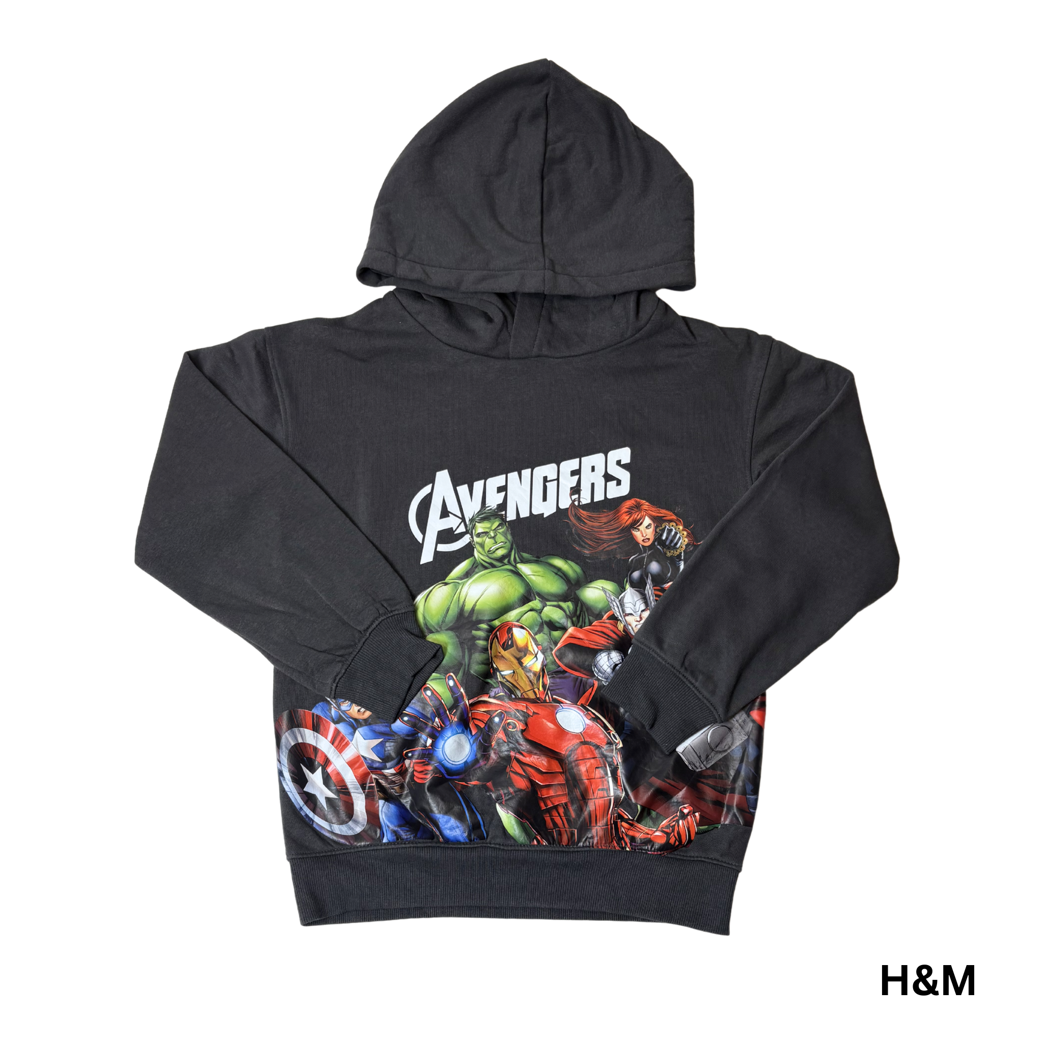 Boys Grey Marvel Avengers Pullover Hoodie – Size 6X/7