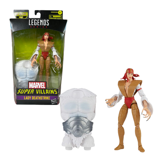 6-Inch Articulated Comic-Inspired Action Figure – Lady Deathstrike with Build-A-Figure Part