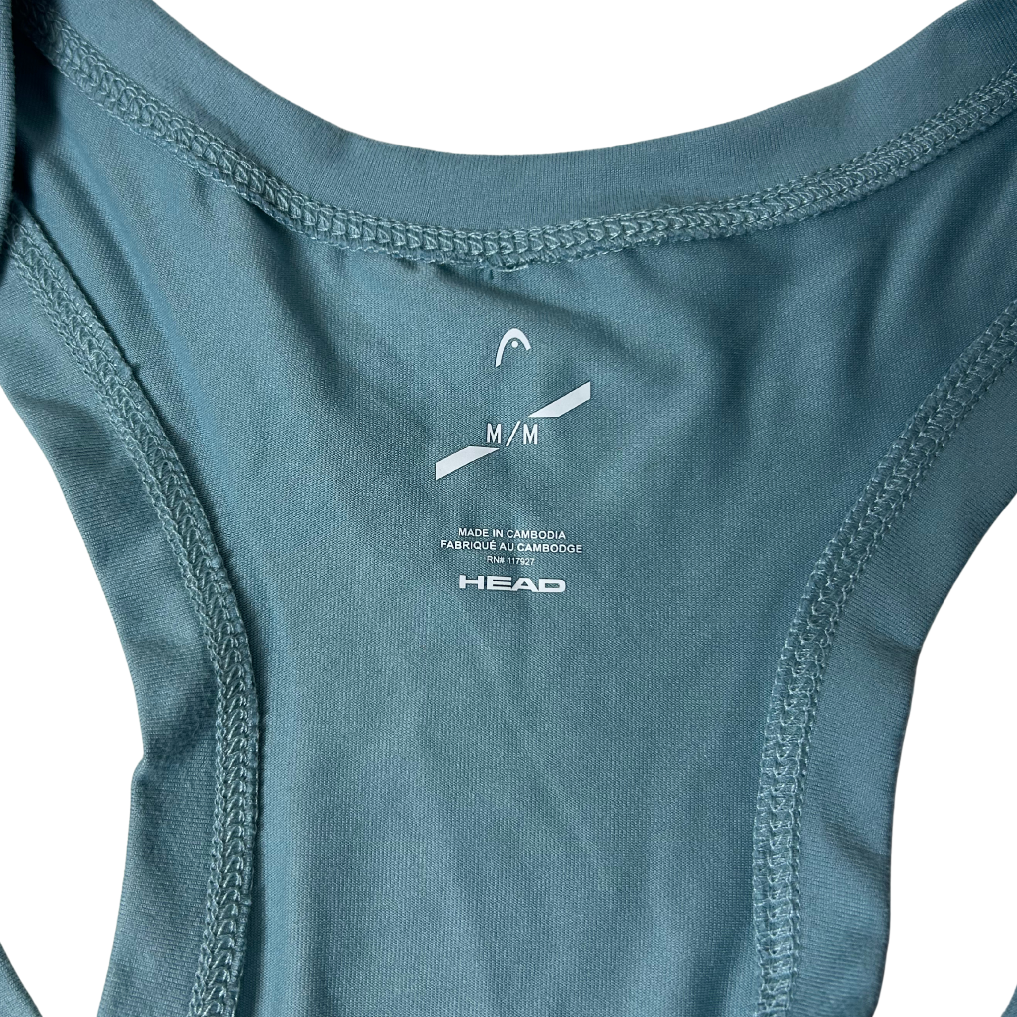 Men’s Turquoise Sleeveless Tank Top – Size M