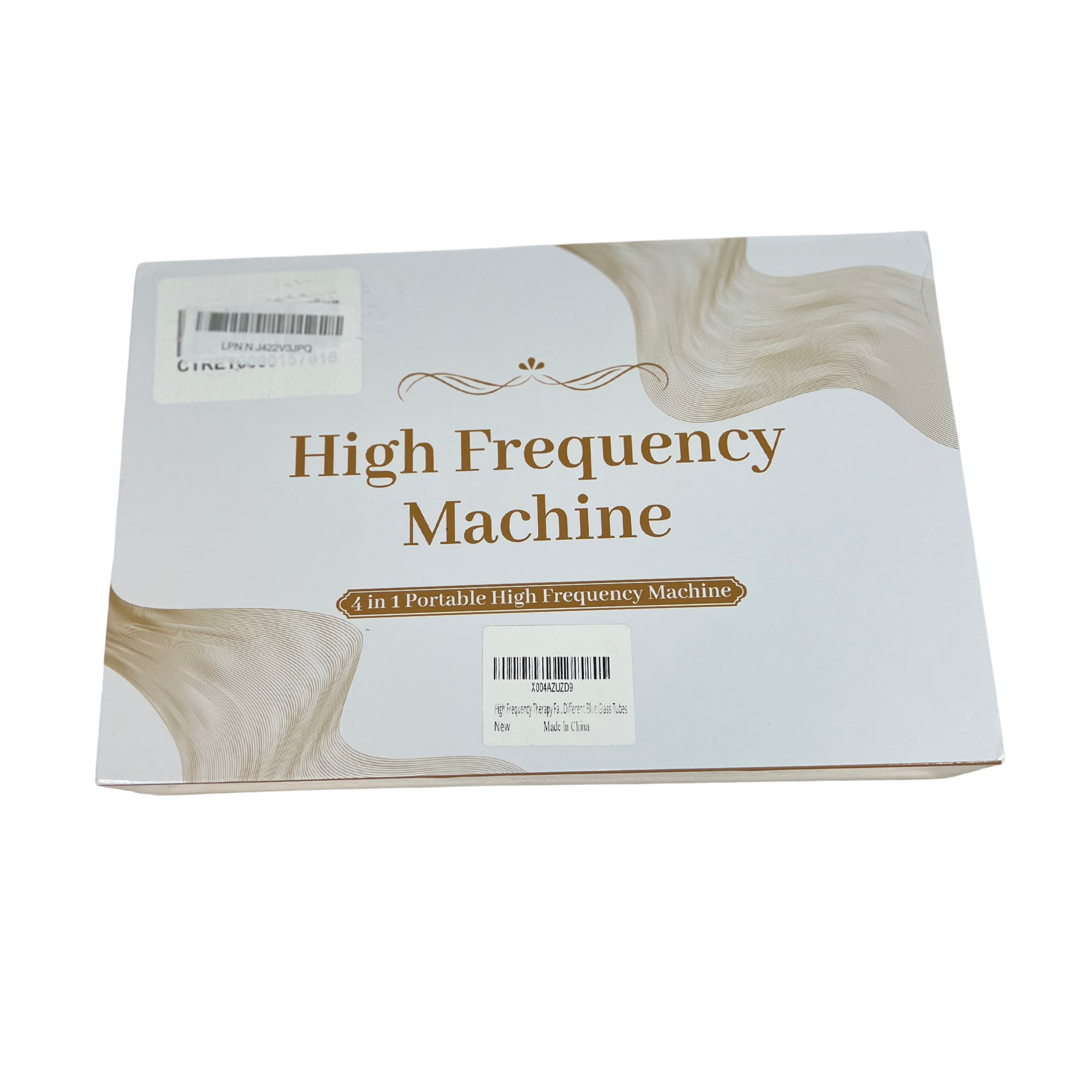 Portable High-Frequency Facial Wand with 4 Blue Glass Tubes