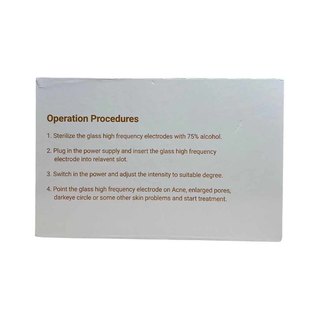 Portable High-Frequency Facial Wand with 4 Blue Glass Tubes