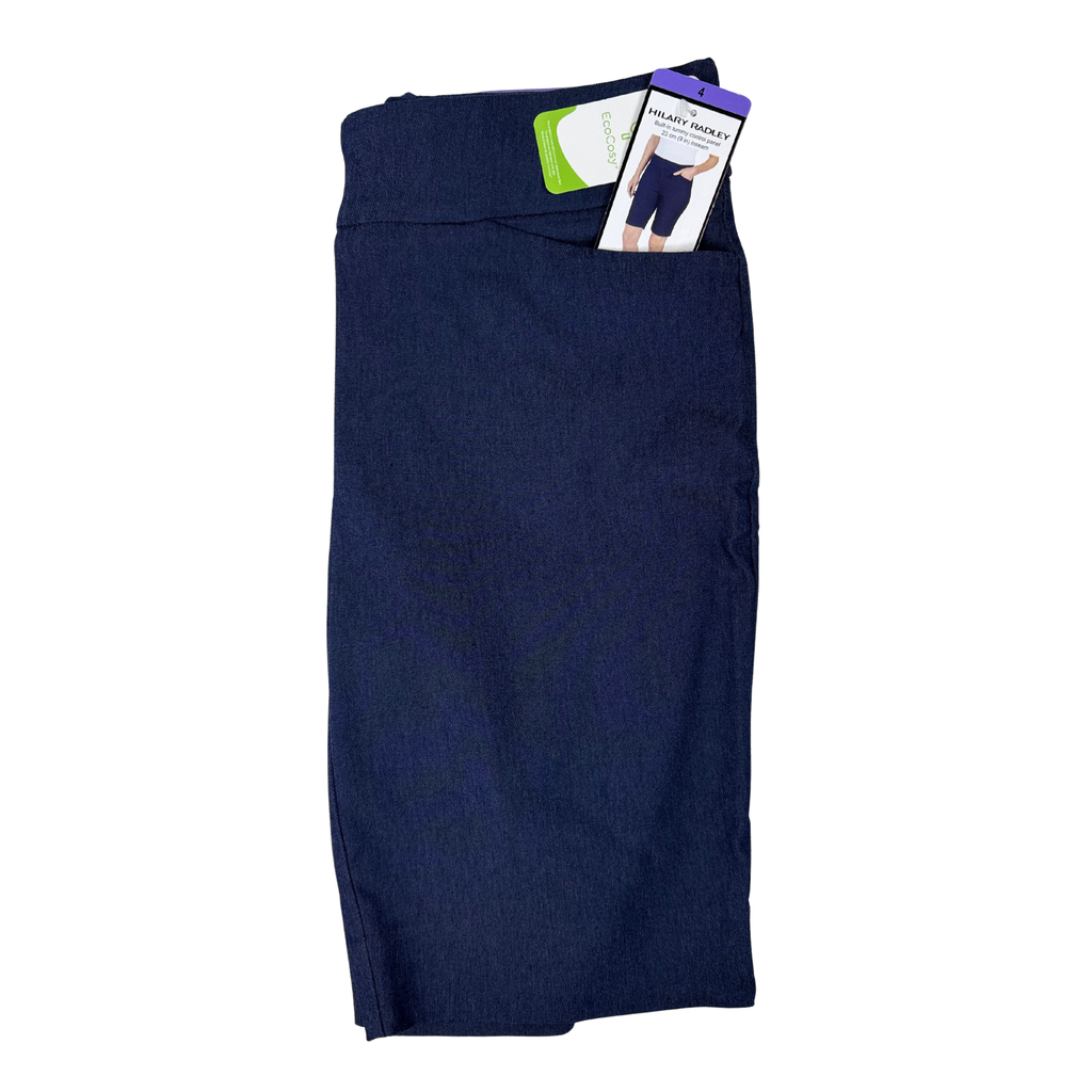 Women’s Navy Blue Shorts with Tummy Control – Size 4