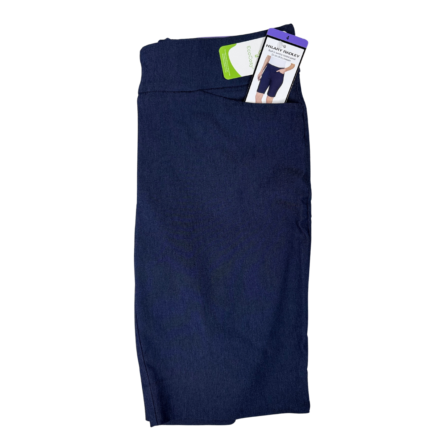 Women’s Navy Blue Shorts with Tummy Control – Size 4