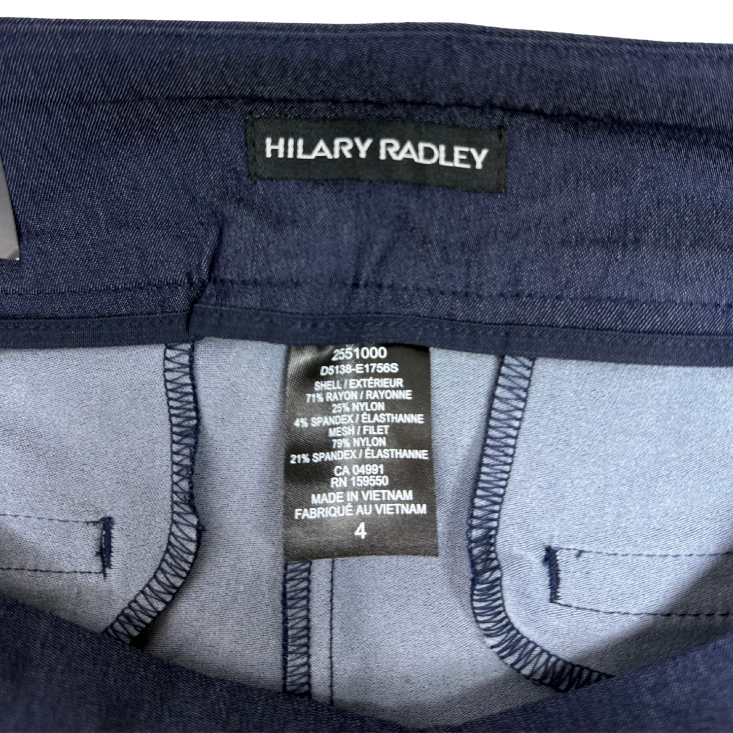 Women’s Navy Blue Shorts with Tummy Control – Size 4