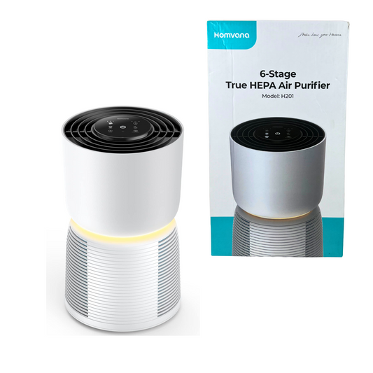 Ultra Quiet HEPA Air Purifier for Bedroom or Office – 6-Stage Filtration, 215 ft² Coverage