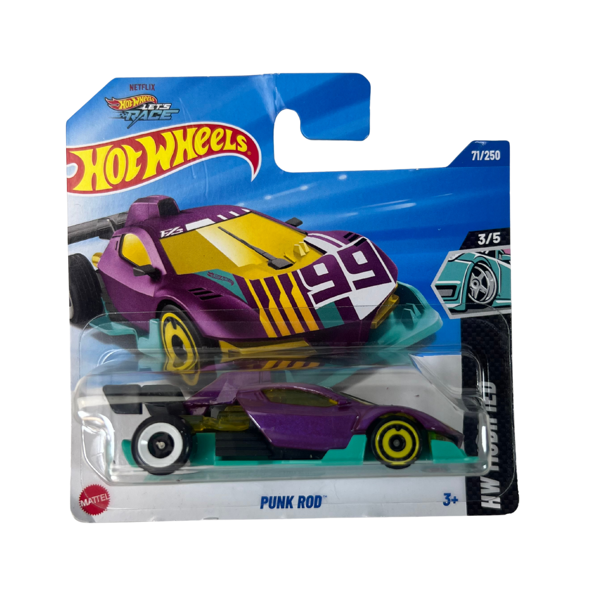 HW Modified Series Punk Rod Die-Cast Car – 71/250, 3/5