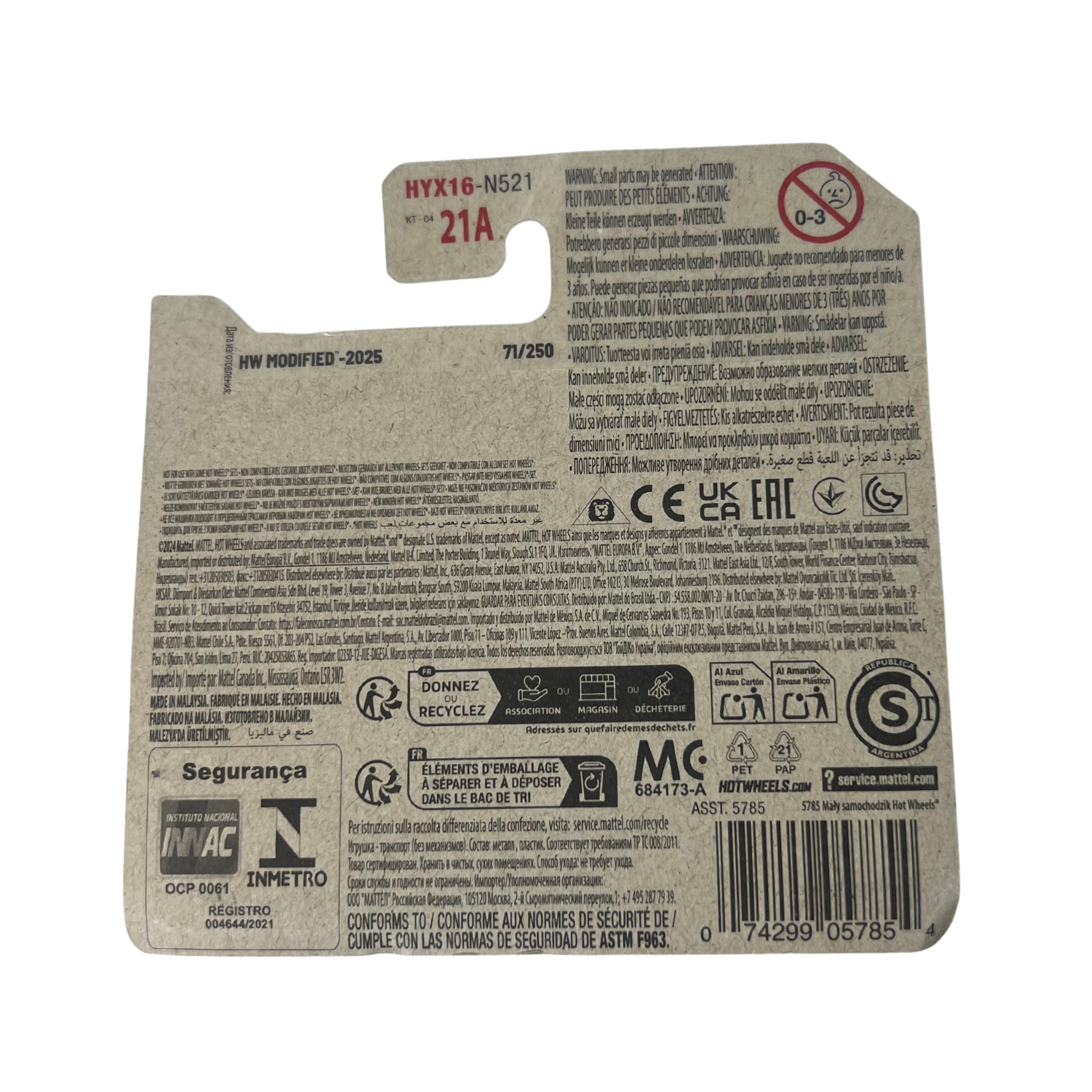 HW Modified Series Punk Rod Die-Cast Car – 71/250, 3/5