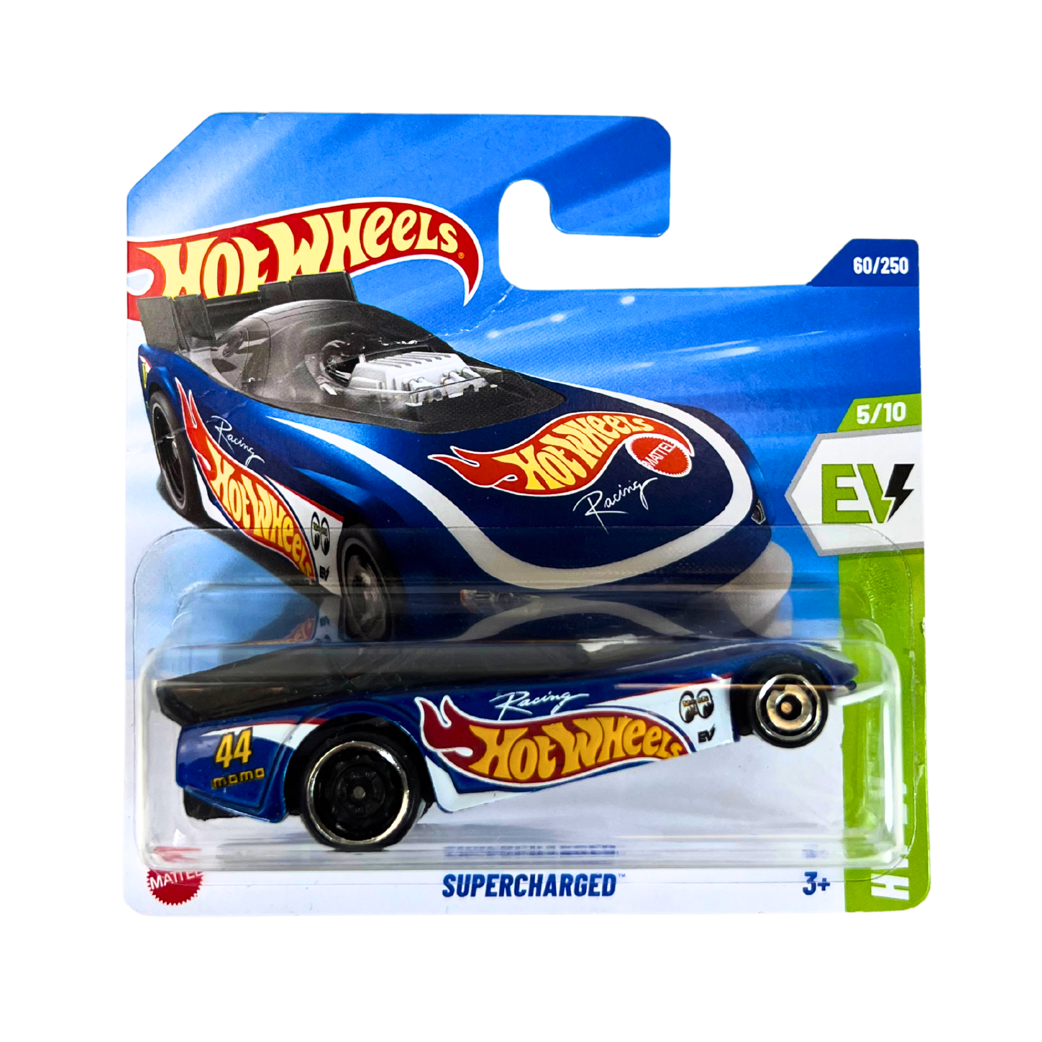 Supercharged Die-Cast Car – HW EV Series 5/10 Blue Racing 60/250
