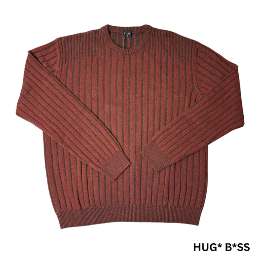 Men’s Dark Red Wool Blend Sweater Size XXL