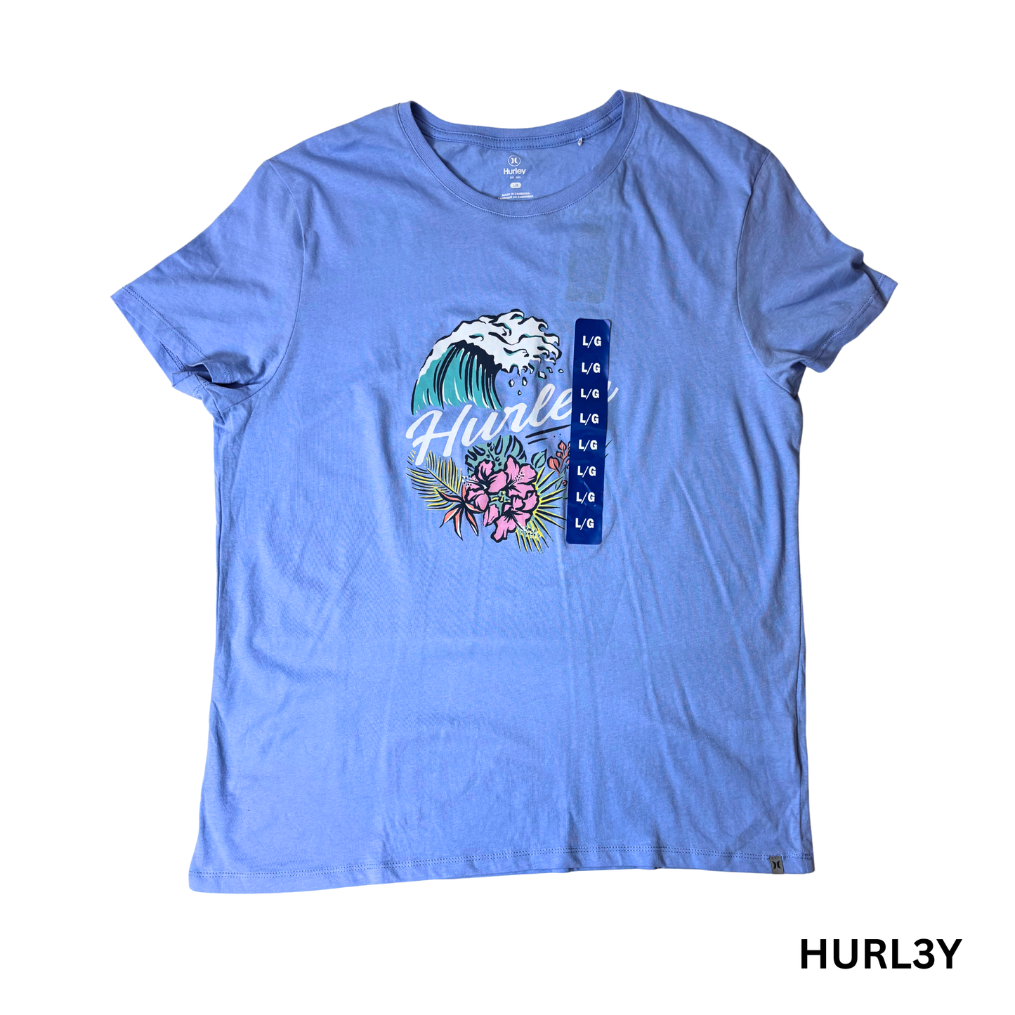 Hurley Women's Blue Short Sleeve T-Shirt - L