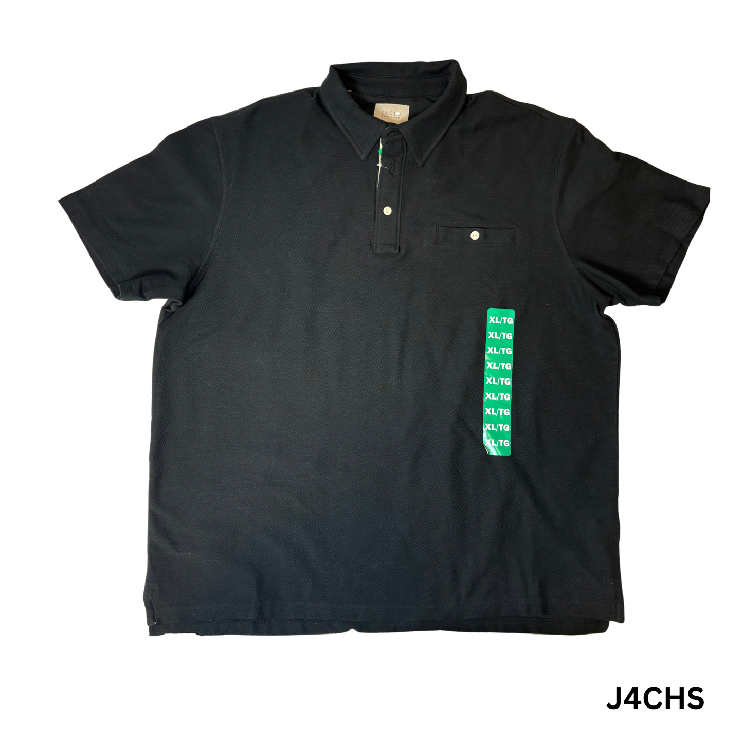 Men’s Black Short Sleeve T-Shirt Cotton Stretch Size XL