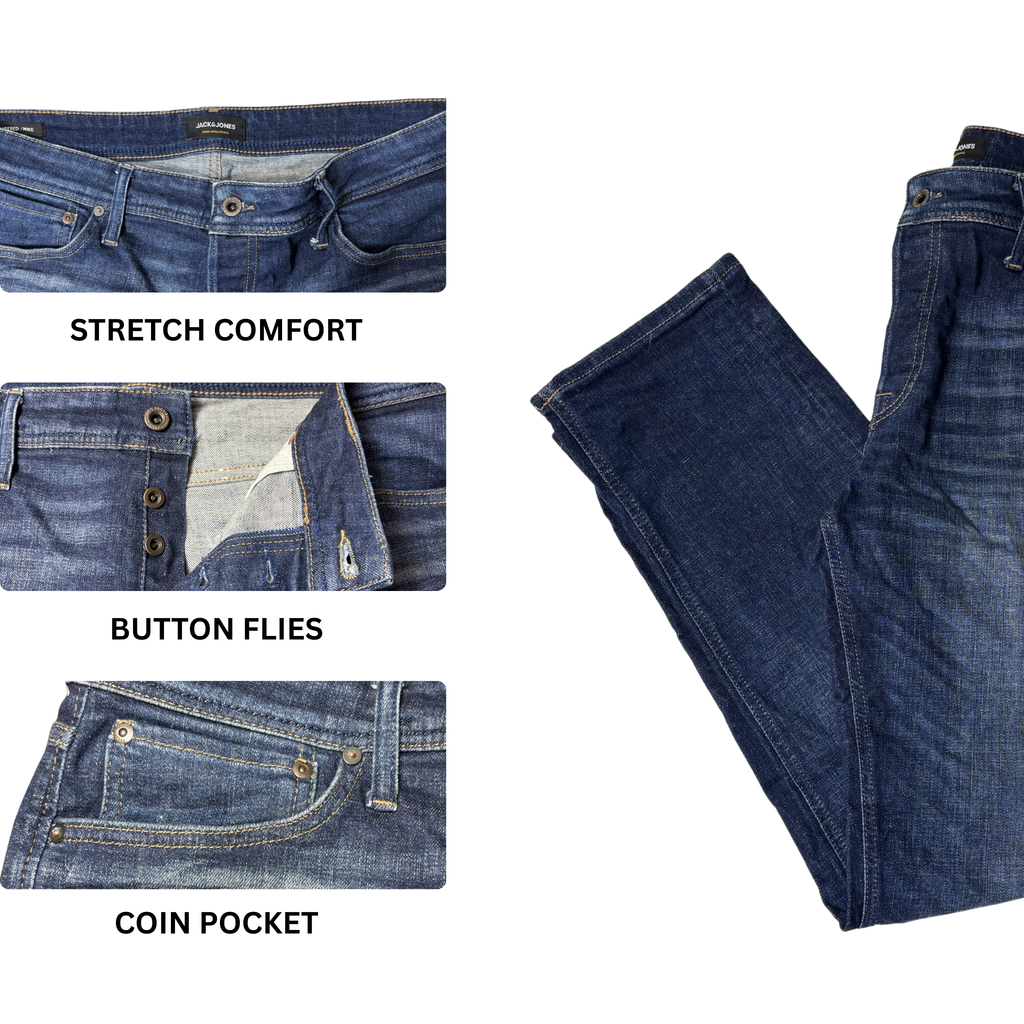 Men’s Blue Jeans – Size 36x32 – Cotton Blend