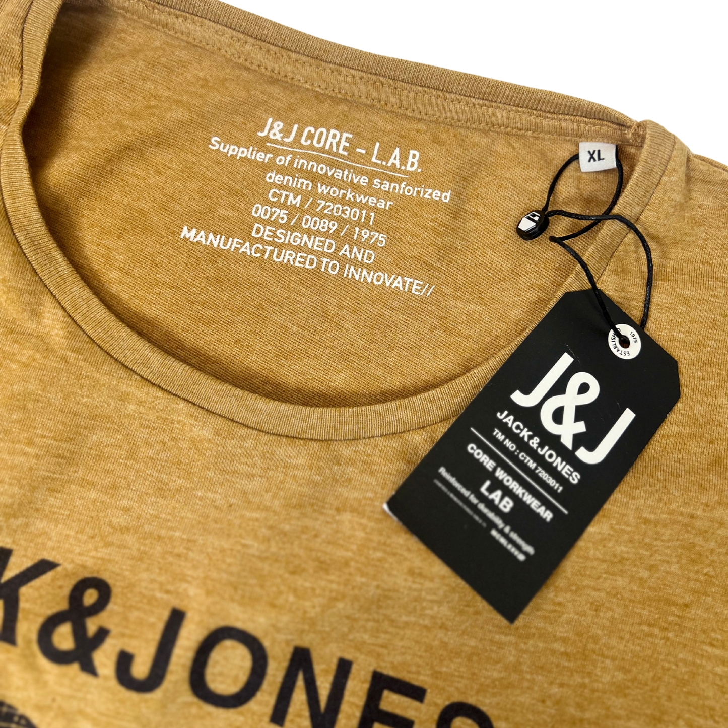 Men’s Short Sleeve Core T-Shirt – Size XL Golden Brown