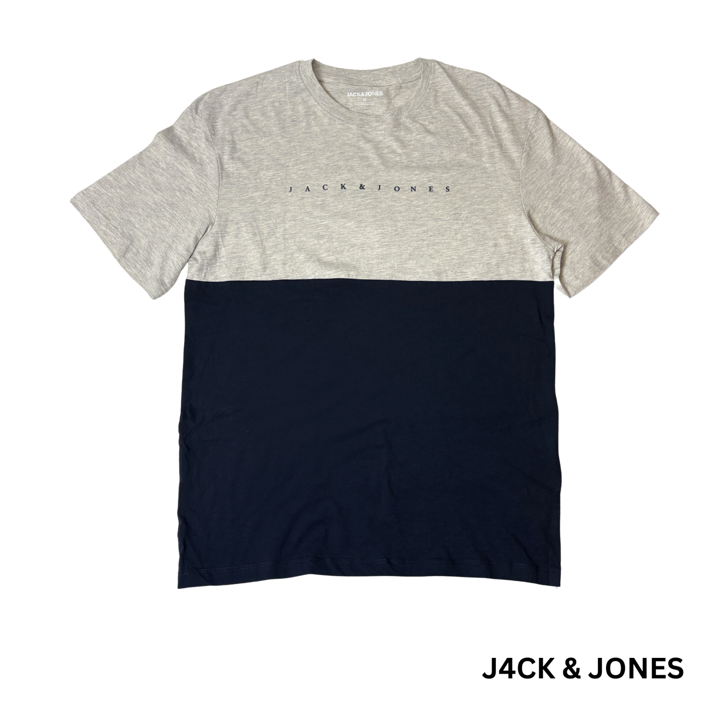 Men’s Grey & Blue Short Sleeve T-Shirt – Size M