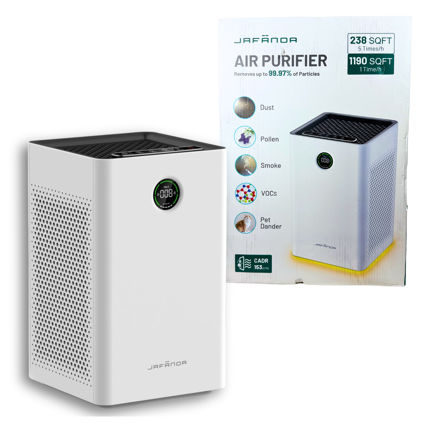 Air Purifier for Home Large Room – 3-Stage HEPA Filtration, Activated Carbon, Quiet Operation, 1190 sq ft Coverage