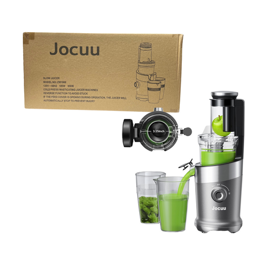 Jocuu Slow Masticating Juicer Machine - Quiet Motor, High-Purity Juice Extraction