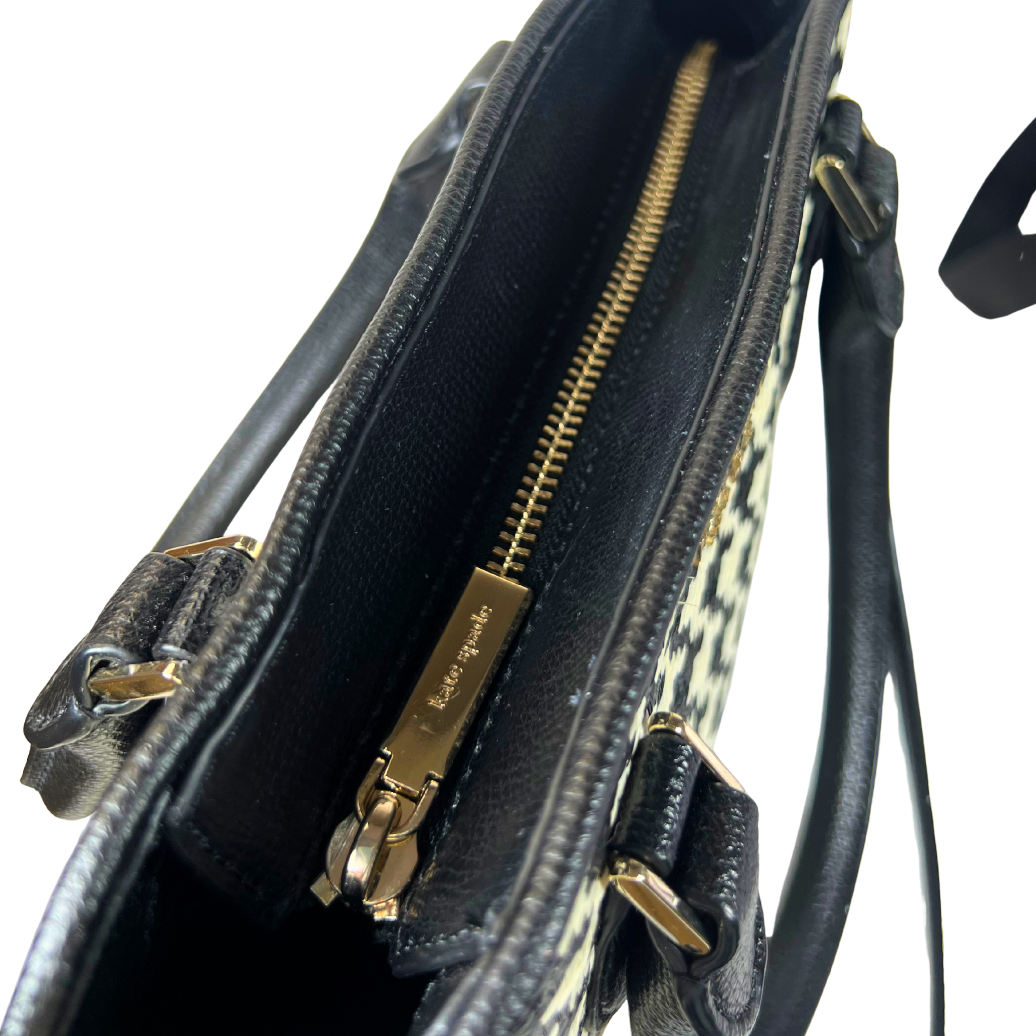 Pre-loved Darcy Small Satchel – Straw & Leather Trim, 4.5" W x 8" H x 11" D