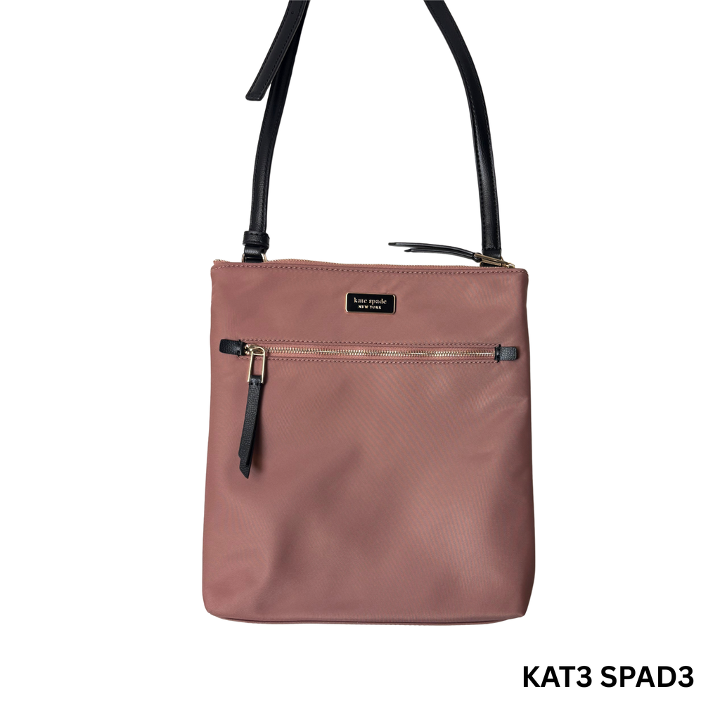 Kate Spade New York Dawn Flat Crossbody Purse Nylon Zip Closure