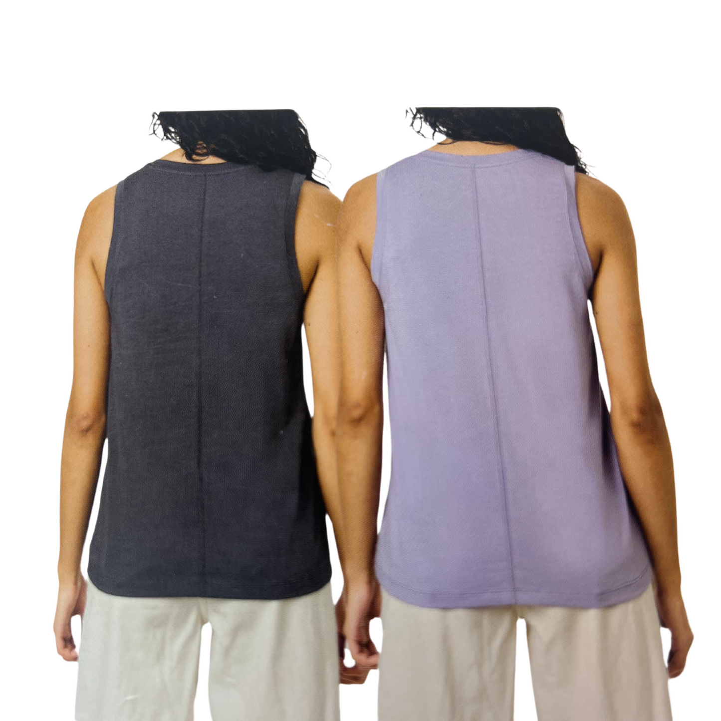 Womens 2-Pack Tank Tops XXL – Women’s Wear Grey & Purple, Sleeveless Top