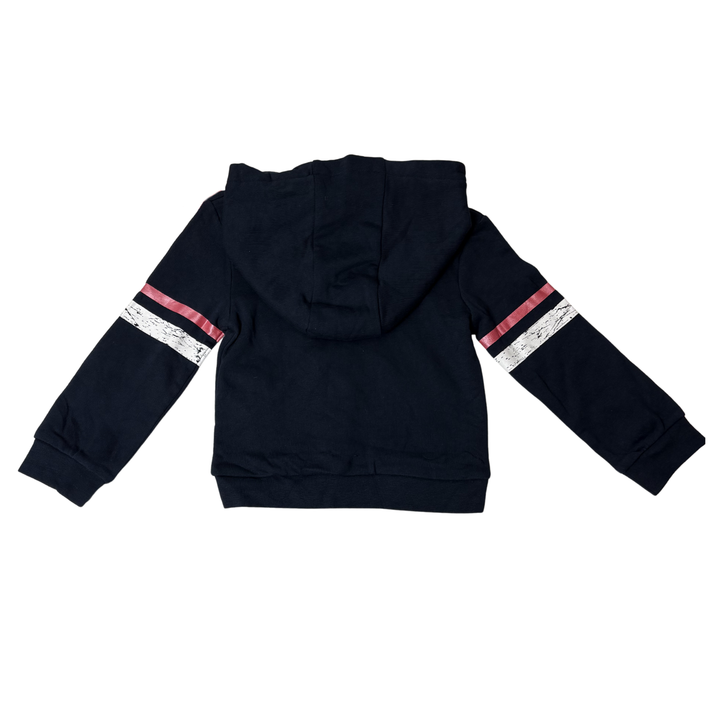 Girls Dark Blue & Pink Graphic Pullover – Size 4