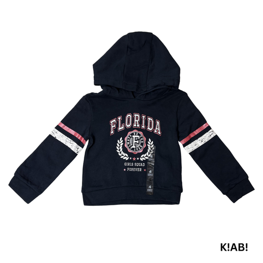 Girls Dark Blue & Pink Graphic Pullover – Size 4