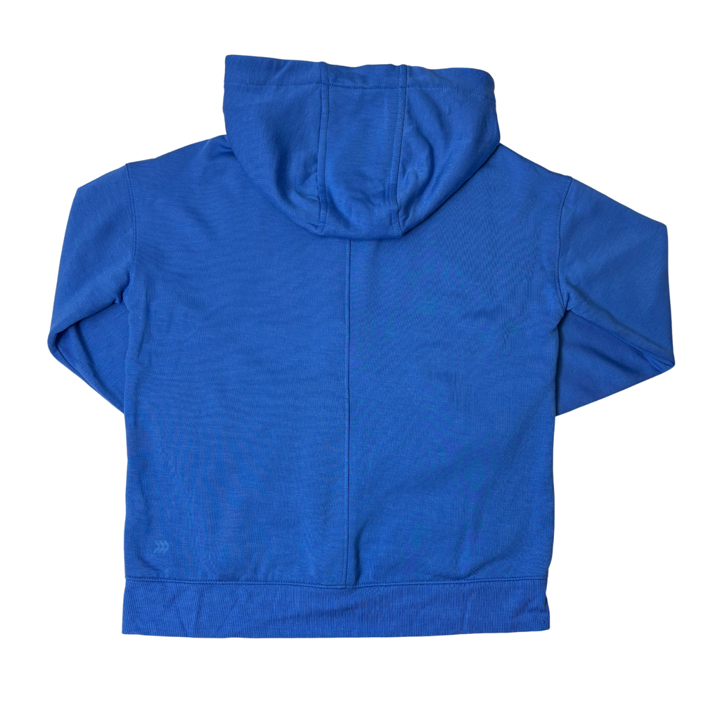 Kids Fleece Full Zip Hooded Sweatshirt - Blue, Large (10/12)