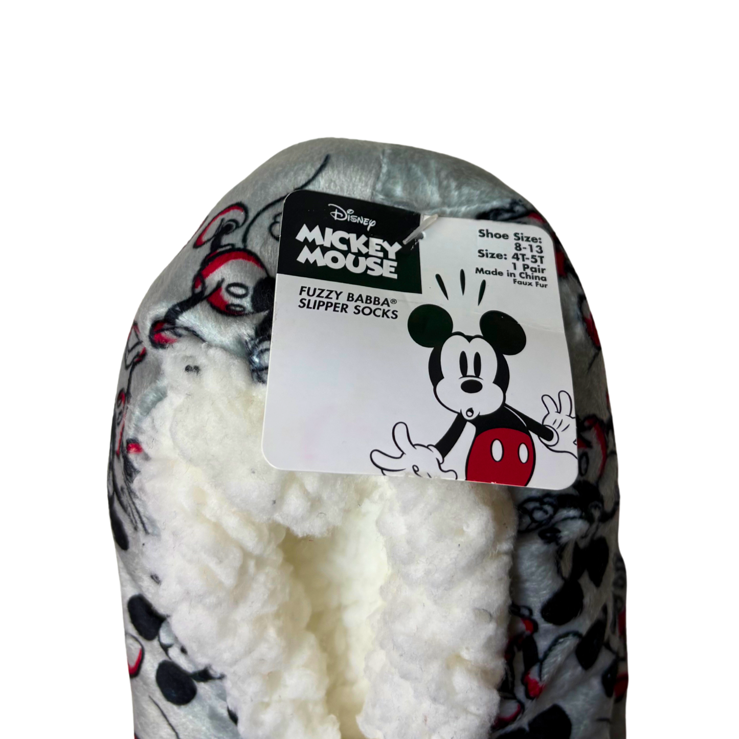 Kids’ Mickey Mouse Slipper Socks Size 4T–5T
