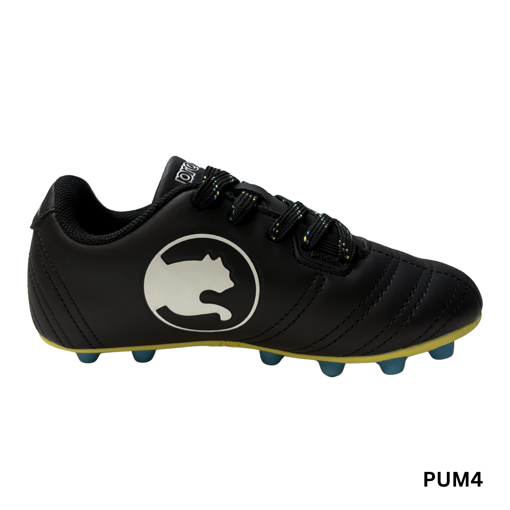 Kids ProCat Pitch Soccer Cleats – Black/White – Size 11