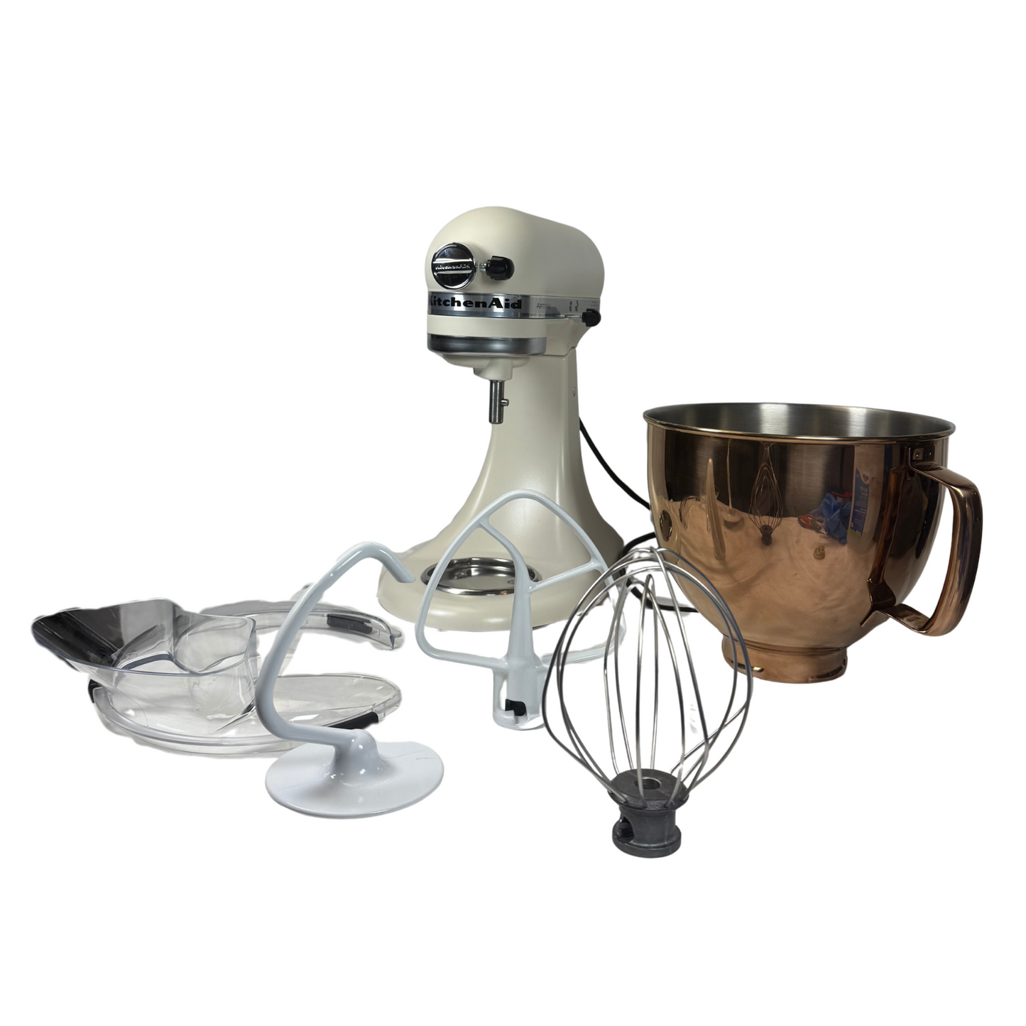 5-Quart Tilt-Head Stand Mixer with Copper Bowl – Fresh Linen Finish, 10-Speed