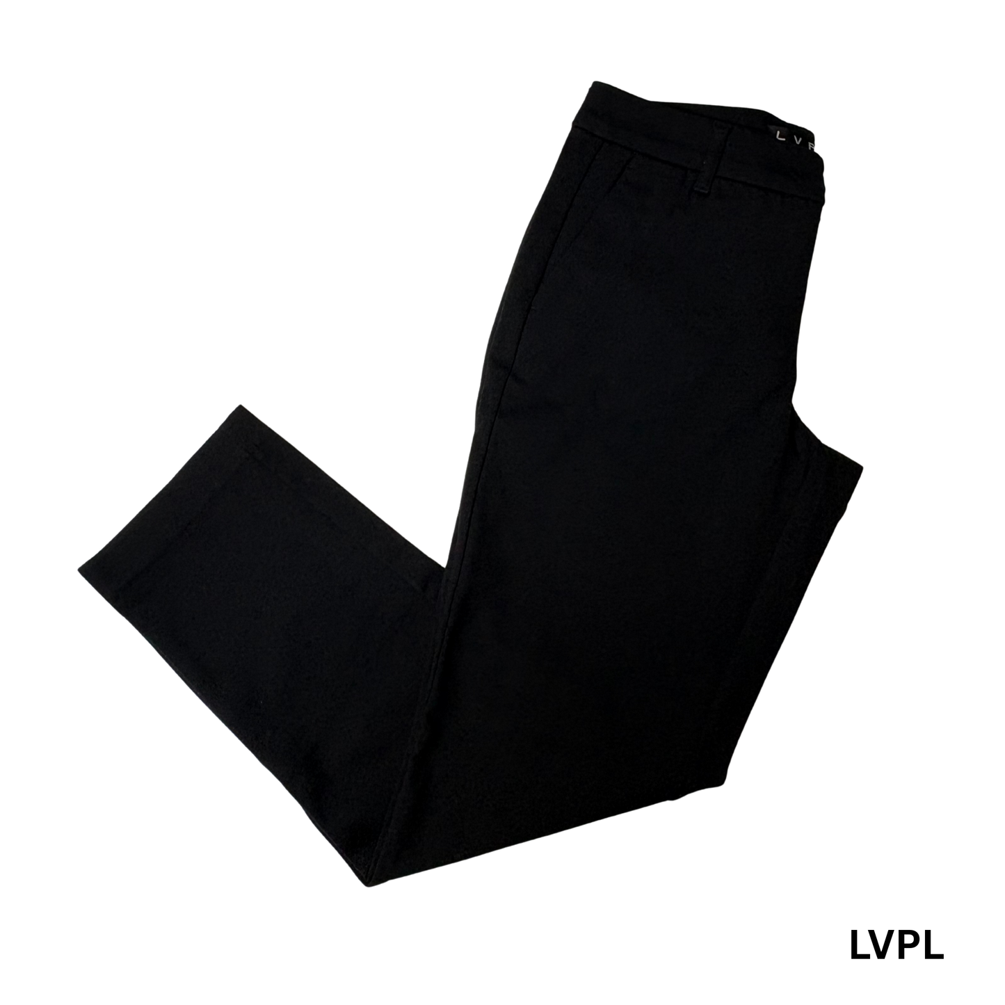 LVPL Women's Black Mid-Rise Soft Knit Pants - 4/27
