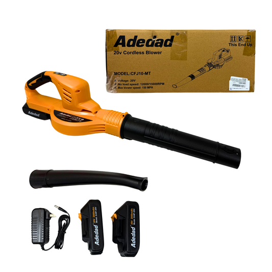 Cordless Leaf Blower 20V with 2 Batteries & Charger – Lightweight 150MPH 2-Speed Yard Tool