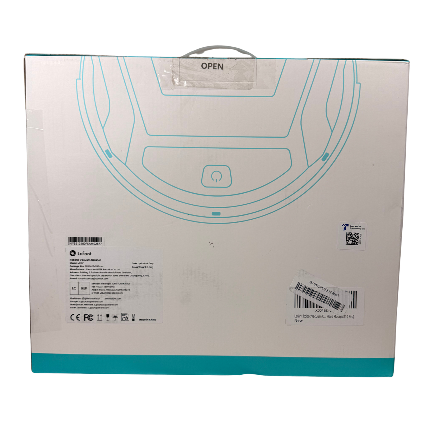 Smart Robot Vacuum Cleaner with Wi-Fi, 6 Modes & Self-Charging – Ideal for Pet Hair & Hard Floors | Grey