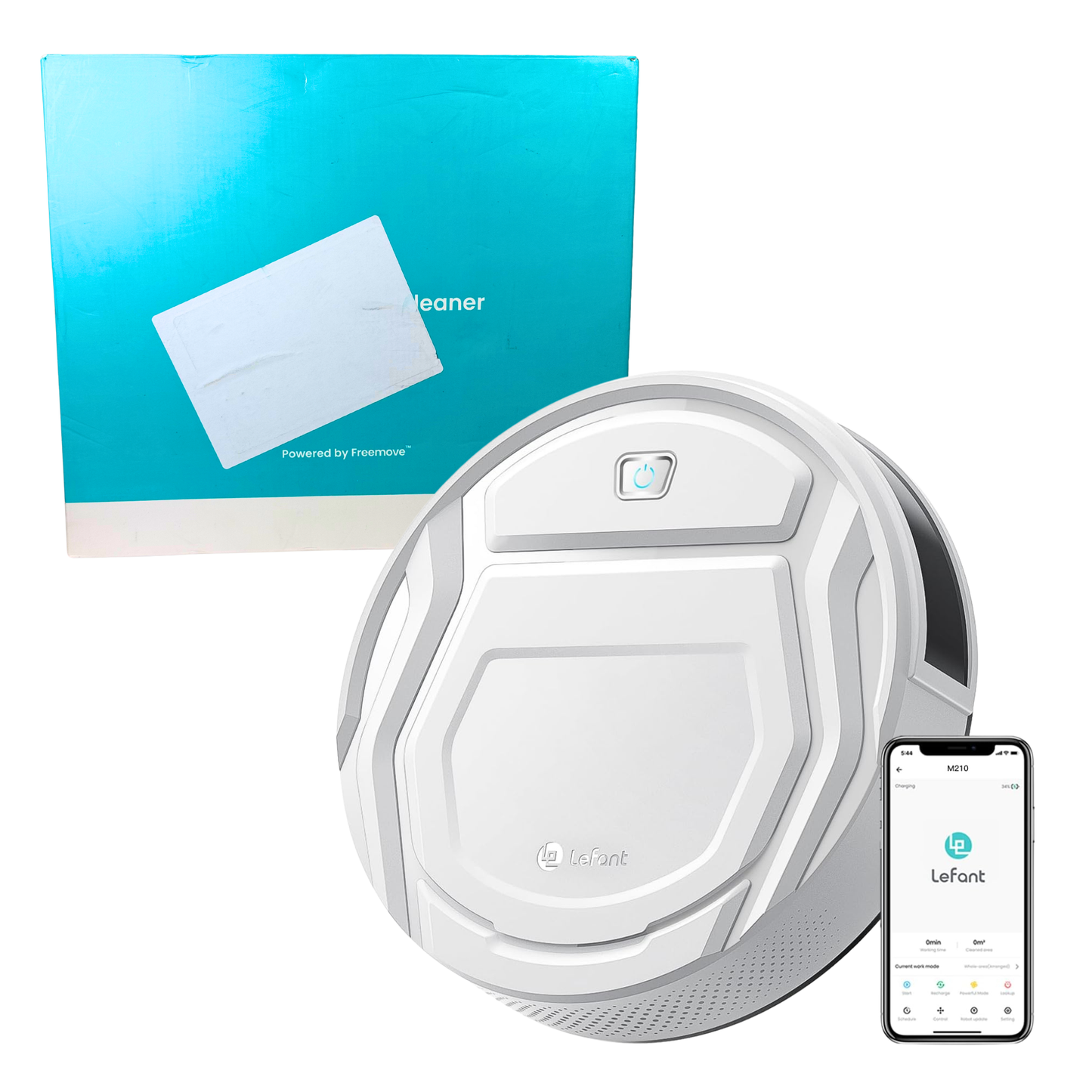 Smart Robot Vacuum Cleaner with 2200Pa Suction & 6 Cleaning Modes – Wi-Fi, App & Voice Control, Self-Charging, Slim Design