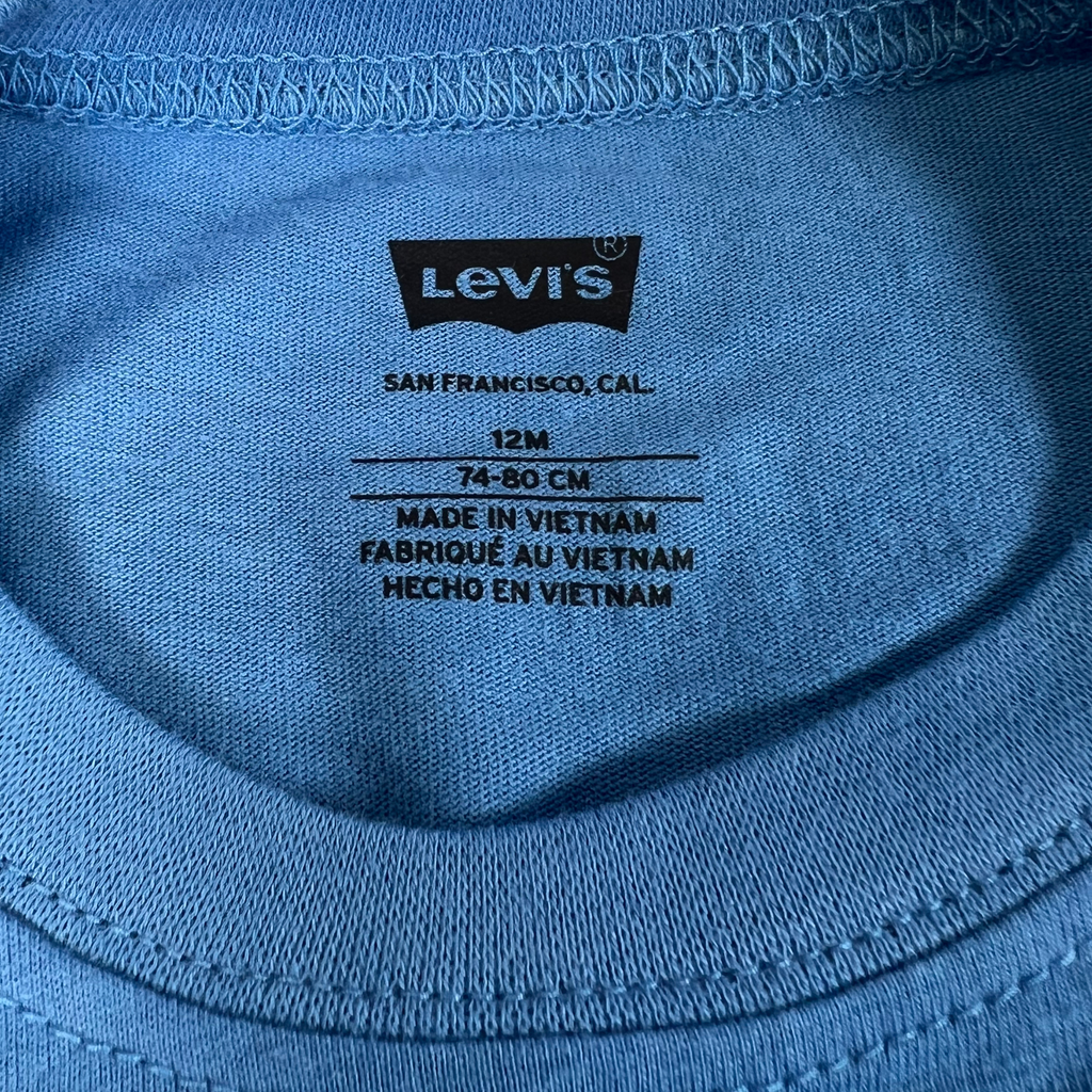 Baby Boy 2-Piece Outfit Set – Blue T-Shirt & Grey Shorts – 12 Months