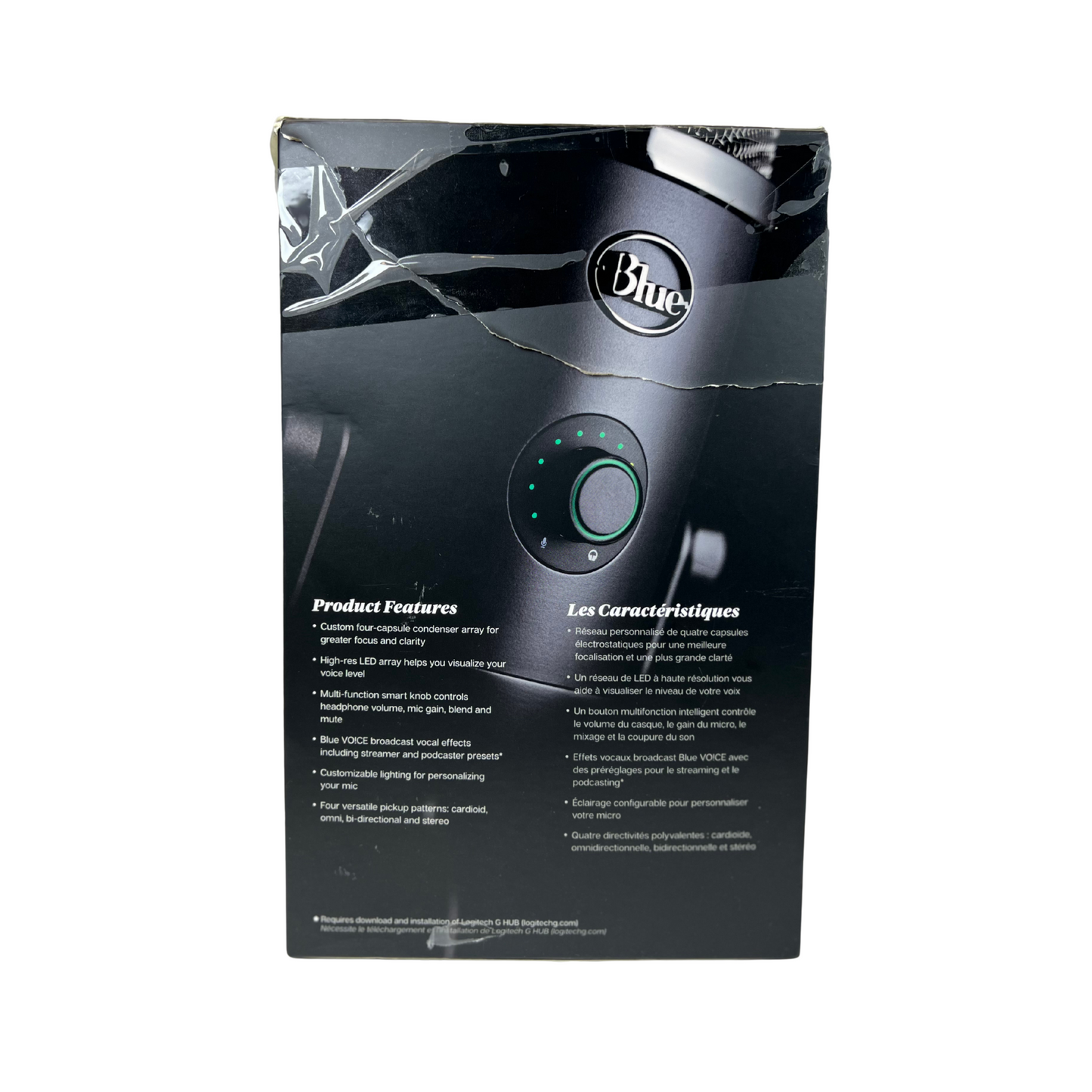 USB Streaming Microphone with LED Metering & 4 Pickup Patterns – For Gaming, Podcasting & Recording