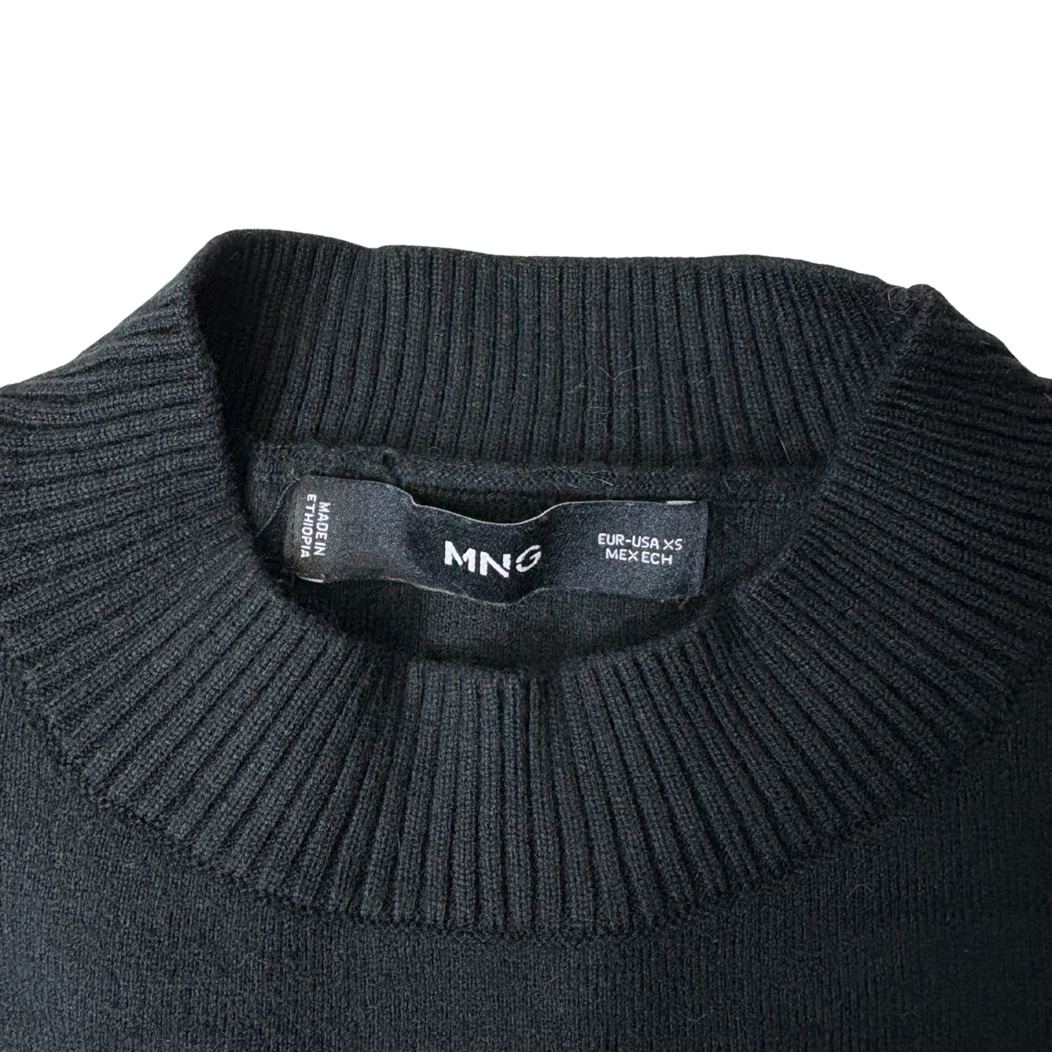 Women’s Black & White Round Neck Sweater – Size XS