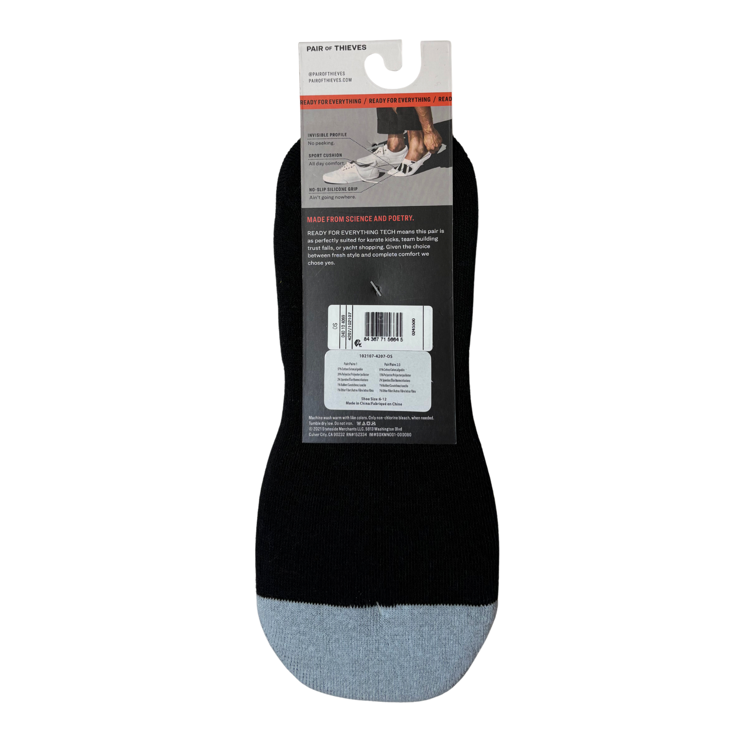 Men’s 3-Pack Cushion No Show Socks – Fits Shoe Size 6–12