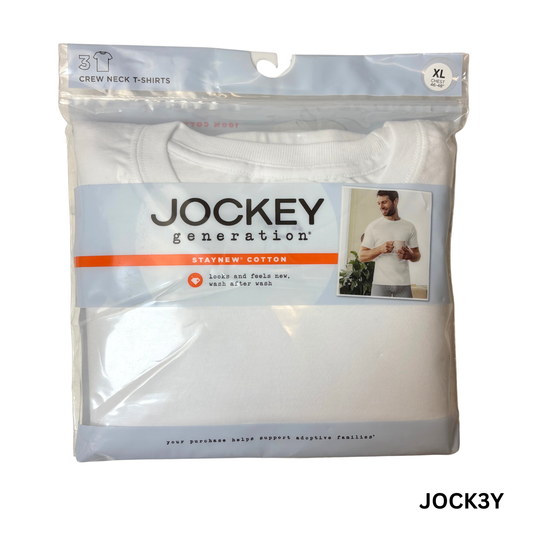 Men’s 3-Pack White Crew Neck T-Shirts – Size XL