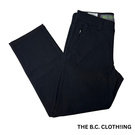 Men's Black Straight Leg Stretch Pants - 32x30