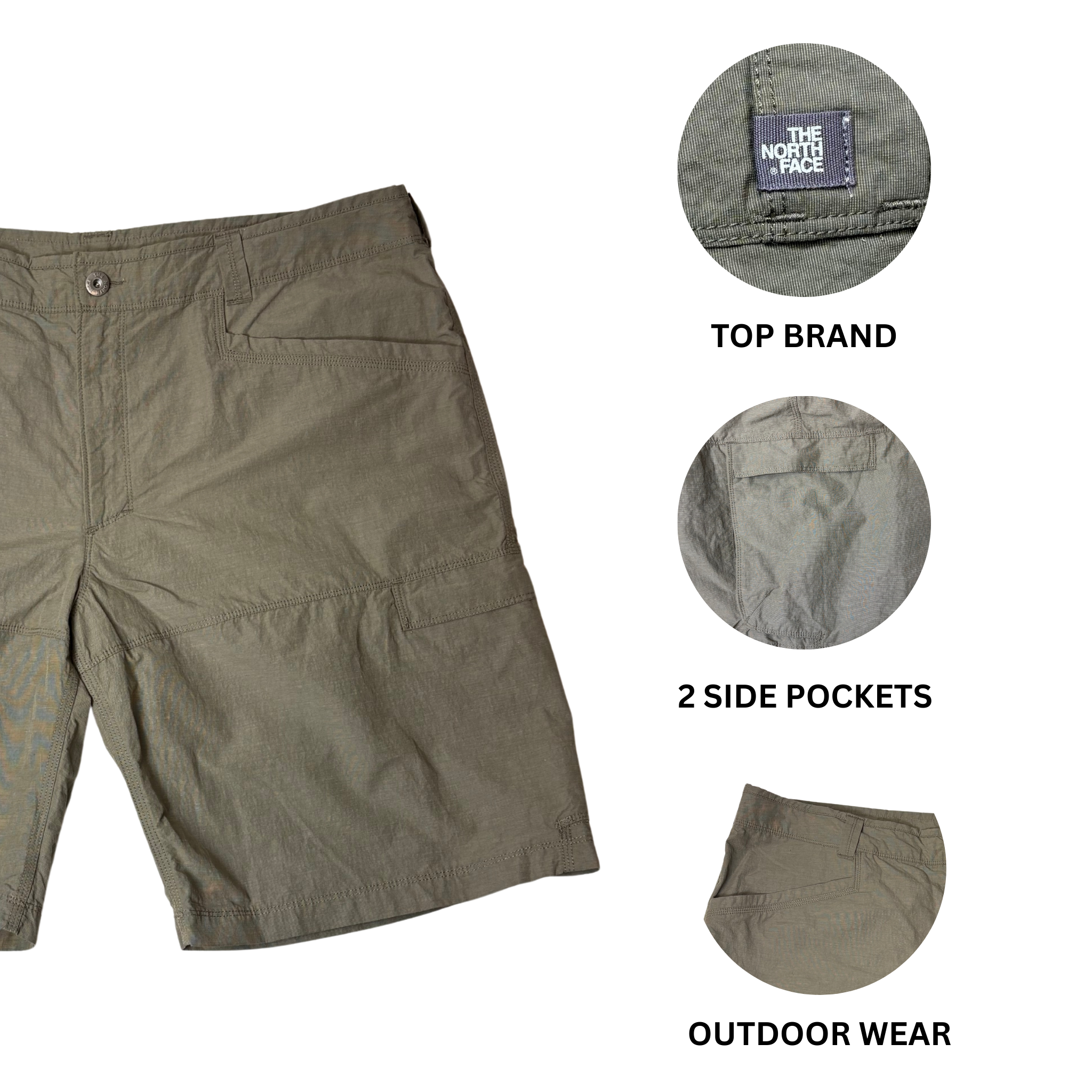Men's Green Cargo Shorts - 40