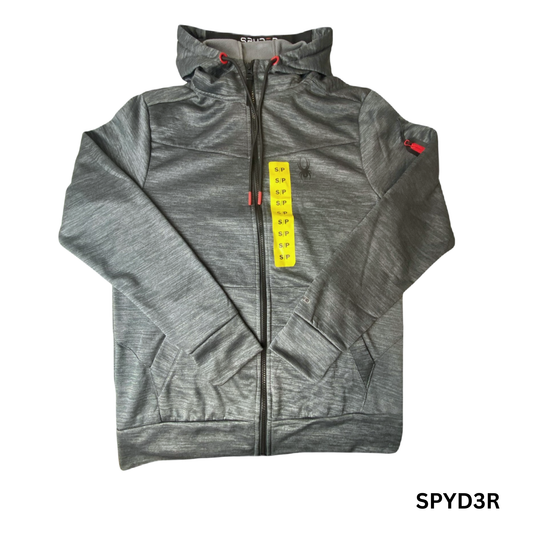 Men's Grey Activewear Full Zip Sweater - S