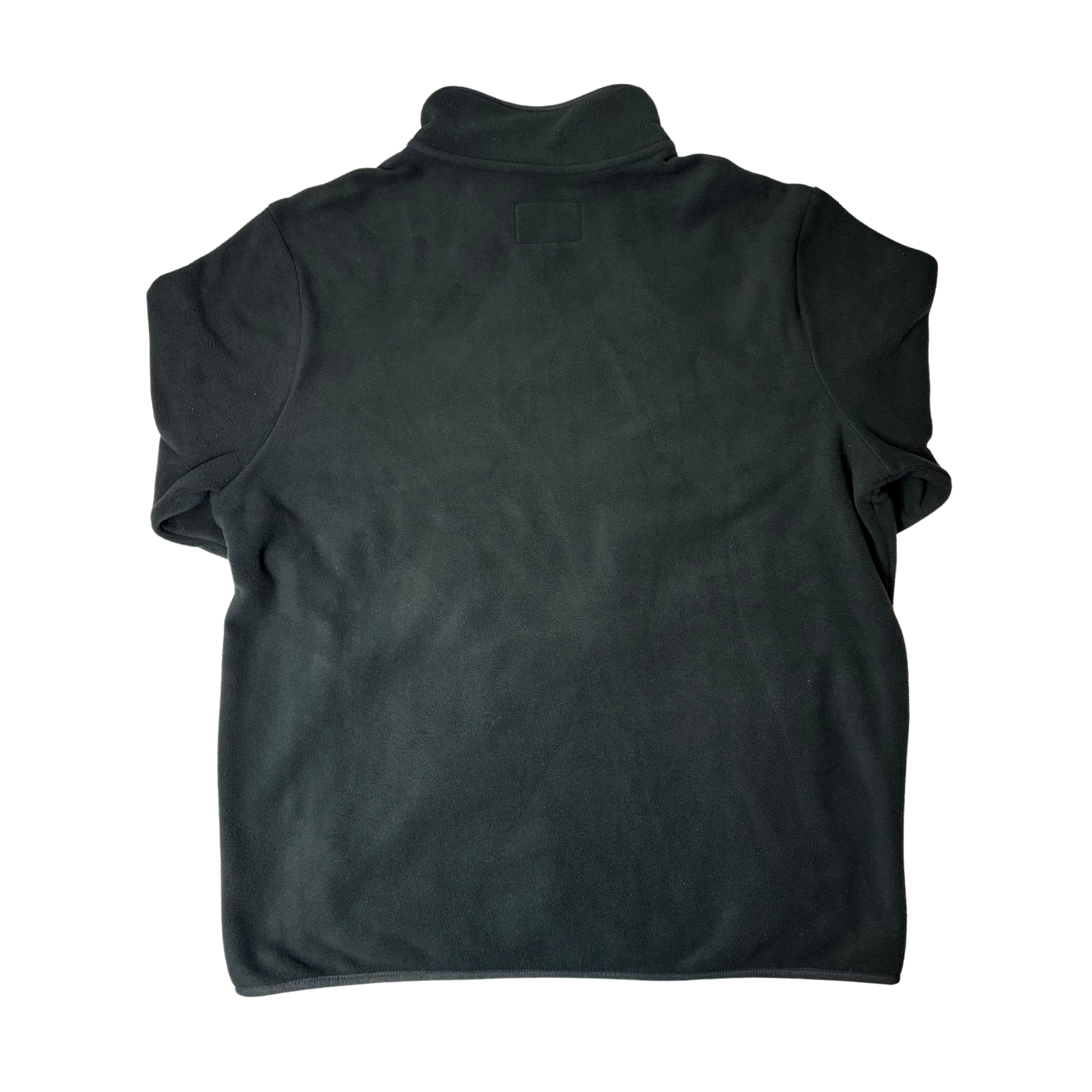 Men's Black Chest Pocket Long Sleeve 1/4 Zip Sweater - L