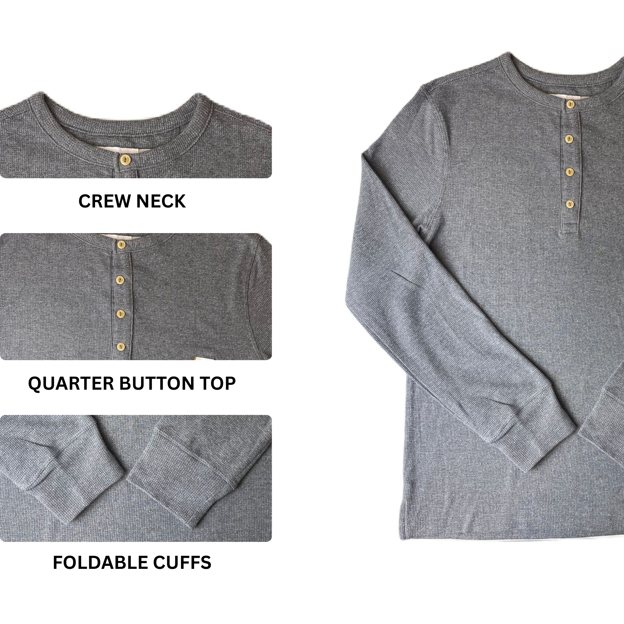 Top gris de manga larga - S