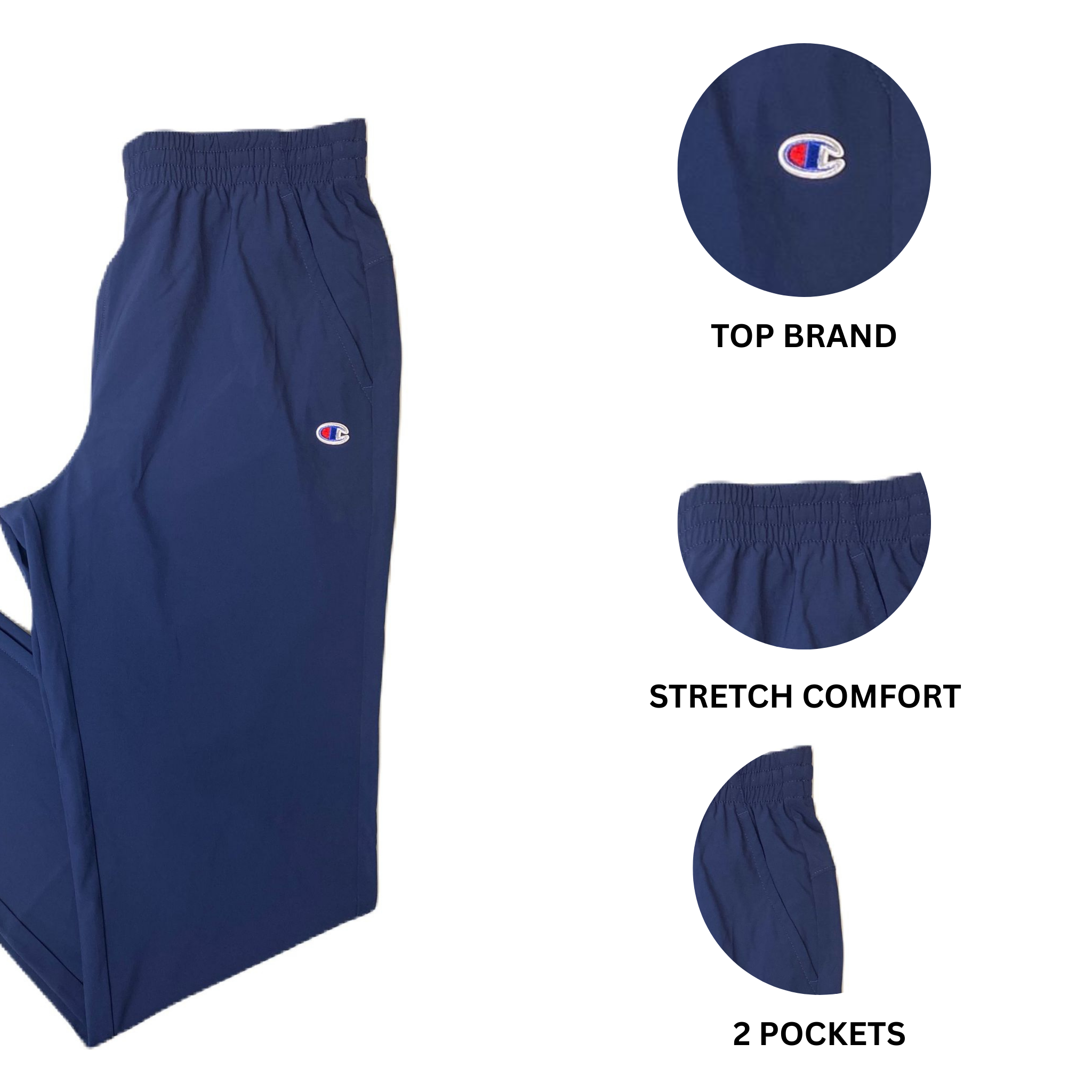 Men's Navy Blue Drawstring Active Pants - S
